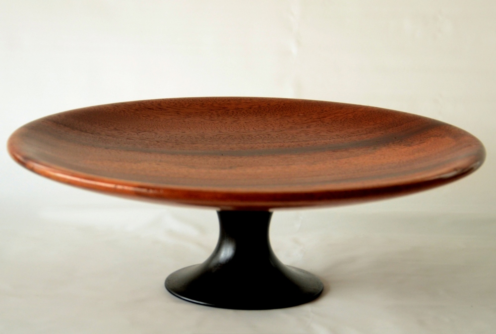 Mahogany Pedestal Platter